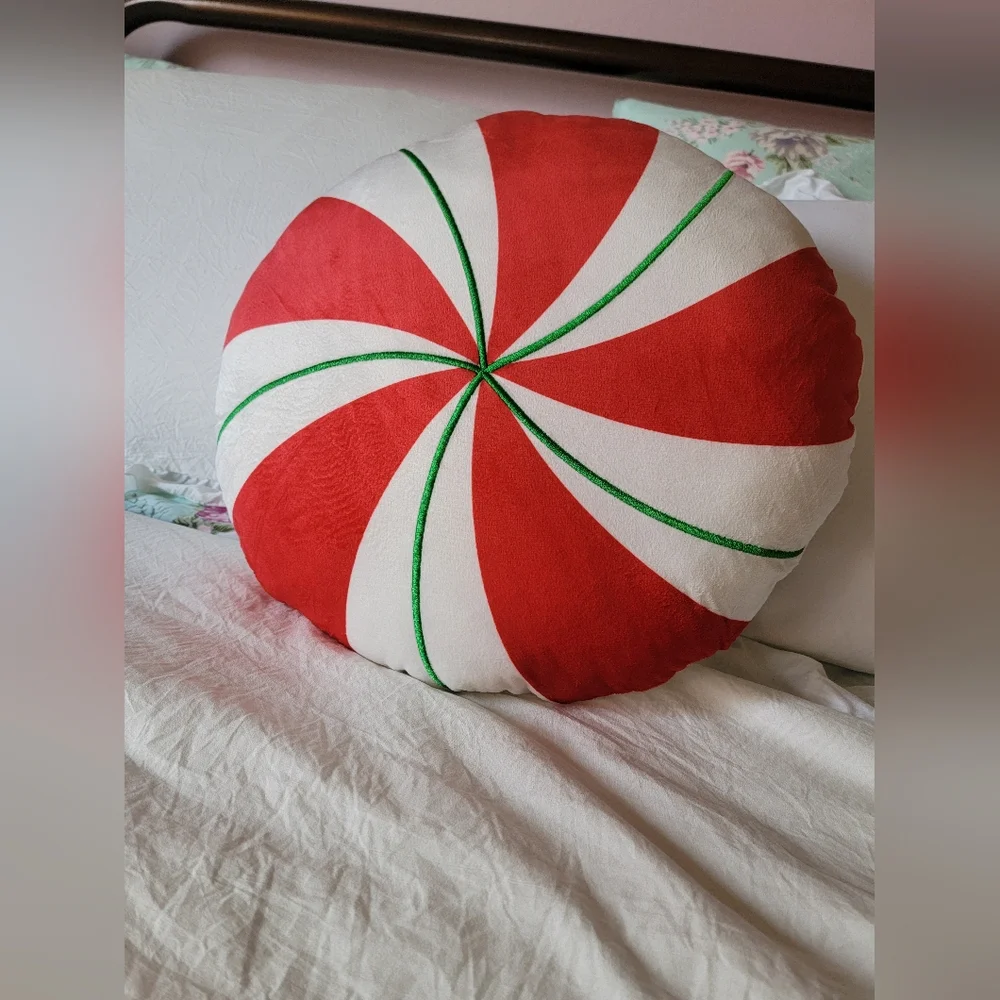 Peppermint Stripe throw pillow
